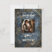 Zwarven Splendor Fantasy Wedding Save The Date (Vorderseite)