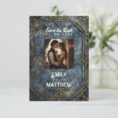 Zwarven Splendor Fantasy Wedding Save The Date (Stehend Vorderseite)