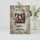Zwarven Splendor Fantasy Wedding Save The Date (Stehend Vorderseite)