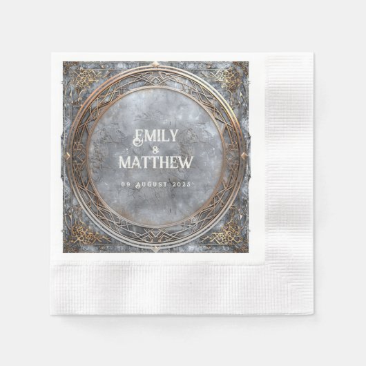 Zwarven Splendor Fantasy Wedding Serviette (Vorderseite)