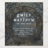 Zwarven Splendor Fantasy Wedding Weinetikett (Einzelnes Label)