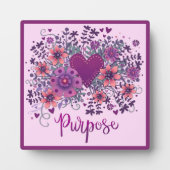 Zweck Inspiration Herzblume Hübsch Fotoplatte (Vorderseite)