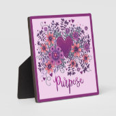 Zweck Inspiration Herzblume Hübsch Fotoplatte (Vorderseite)