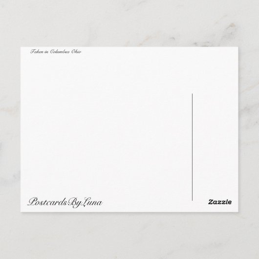 Zweck Postkarte (Rückseite)