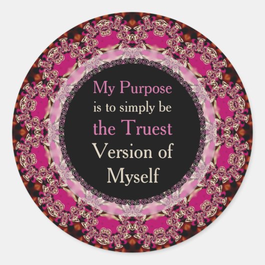 Zweck und Bedeutung der Bejahung individuell anpas Runder Aufkleber (Vorderseite)