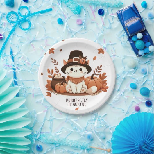 Zweckmäßig dankbare Katze Pappteller (Party)