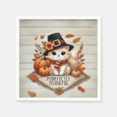 Zweckmäßig dankbare Katze Serviette (Vorderseite)