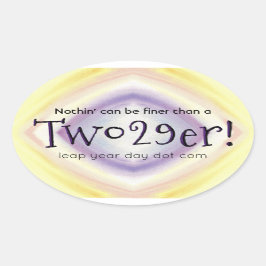 Zwei 29'er! ovaler aufkleber