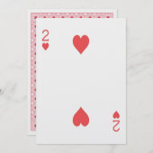 Zwei 2 Herzen Spielen Casino Einladung (Vorne/Hinten)