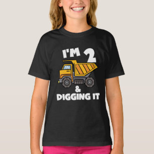Zwei 2 Jahre alter Bauboy zum 2. Geburtstag T-Shirt