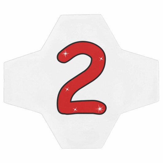 zwei, 2 Jahre, zweite, 2 Jahre alt, Datum, Nummer  Fußball (Flach)