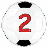 zwei, 2 Jahre, zweite, 2 Jahre alt, Datum, Nummer  Fußball (Vorderseite)