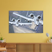 Zwei A-10C-Thunderbolzen II fliegen formatgenau Leinwanddruck (Insitu (Wohnzimmer))