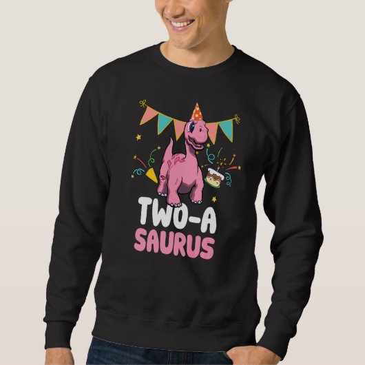Zwei A Saurus Dinosaurier Niedlich Kiddo Apatosaur Sweatshirt (Vorderseite)