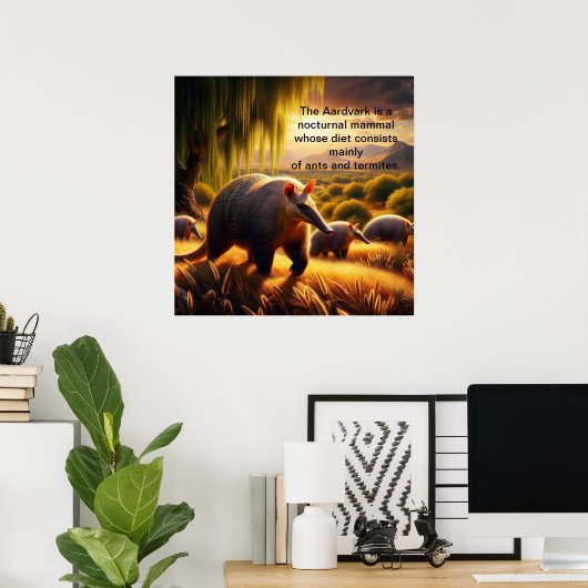 Zwei Aardvark Ausschreibung Anteater Mütterliche L Poster (Heimbüro)