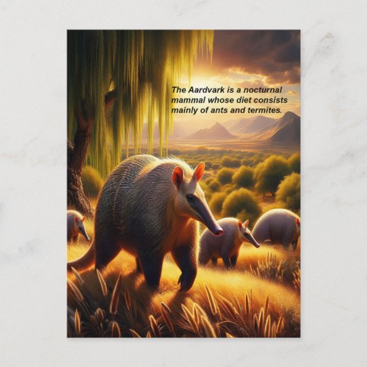 Zwei Aardvark Ausschreibung Anteater Mütterliche L Postkarte (Vorderseite)