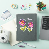 Zwei abgeschiedene Blume Aufkleber (iPad Hülle)