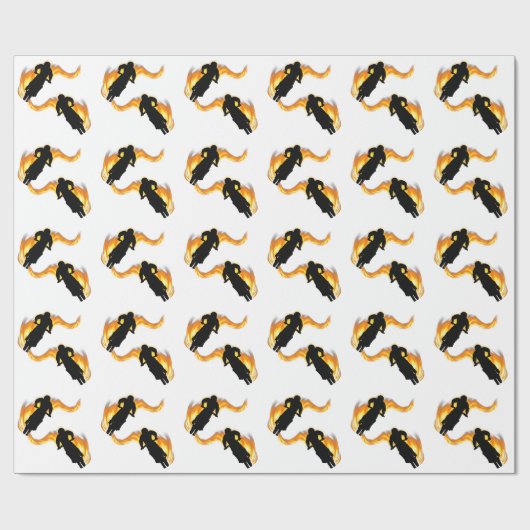 Zwei abseits der Straße fahrende Bikes mit Flammen Geschenkpapier (Flach)