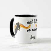 Zwei abseits der Straße fahrende Bikes mit Flammen Tasse (Vorderseite Links)