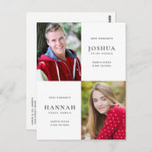 Zwei Absolventen mit doppeltem Abschluss Foto Postkarte (Vorne/Hinten)