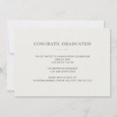 Zwei Absolventen neutrales graues Foto DoppelGrad Einladung (Rückseite)