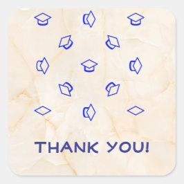 Zwei Absolventen sagen, danke Quadratischer Aufkleber