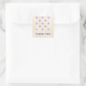 Zwei Absolventen sagen, danke Quadratischer Aufkleber (Tasche)