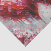 Zwei Abstrakte Herz-Malerei Valentine Decoupage Seidenpapier (Ausschnitt)