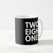 ZWEI ACHT ONE Area Code 281 Houston TX Texas USA Kaffeetasse (VorderseiteRechts)
