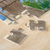 Zwei Adirondack-Stühle am See mit Bergen Puzzle (Seite)