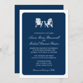 Zwei Adirondack-Stühle Hochzeit Einladung (Vorne/Hinten)