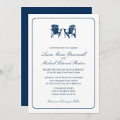 Zwei Adirondack-Stühle Hochzeit Einladung (Vorne/Hinten)