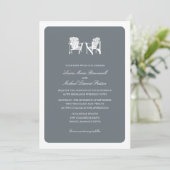 Zwei Adirondack-Stühle Hochzeit Einladung (Stehend Vorderseite)