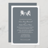 Zwei Adirondack-Stühle Hochzeit Einladung (Vorne/Hinten)