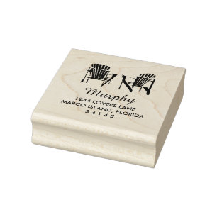Zwei Adirondack-Stühle Hochzeit Gummistempel