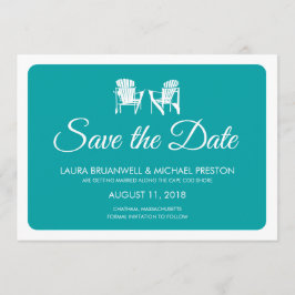 Zwei Adirondack-Stühle Save the Date