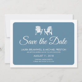 Zwei Adirondack-Stühle Save the Date