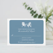 Zwei Adirondack-Stühle UAWG RSVP Karte (Stehend Vorderseite)