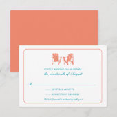 Zwei Adirondack-Stühle UAWG RSVP Karte (Vorne/Hinten)