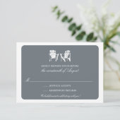 Zwei Adirondack-Stühle UAWG RSVP Karte (Stehend Vorderseite)