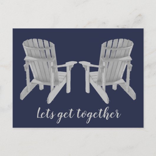 Zwei Adirondack-Stühle und Ihr Text Postkarte (Vorderseite)