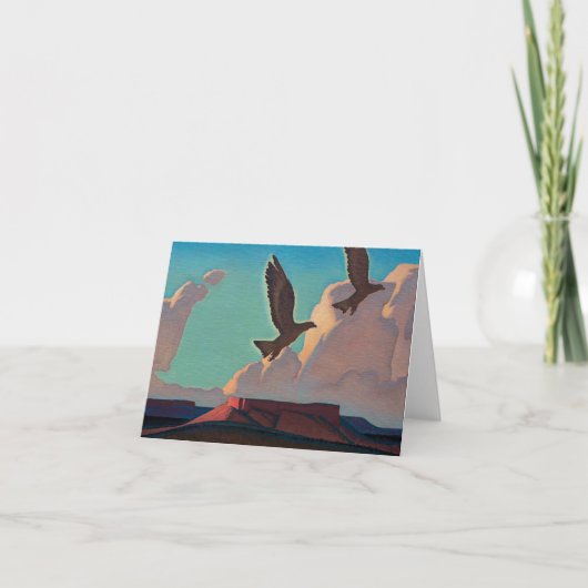 Zwei Adler, 1933 von Maynard Dixon Dankeskarte (Vorderseite)