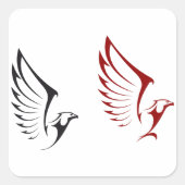 Zwei Adler Quadratischer Aufkleber (Vorderseite)