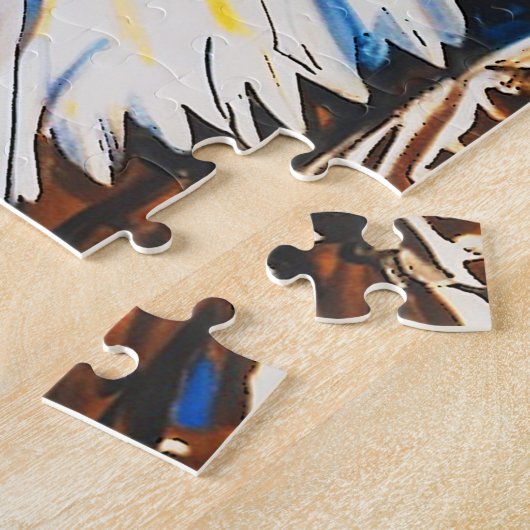 Zwei Adler sprechen - US-Flagge und Bald-Adler Puzzle (Seite)