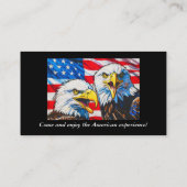 Zwei Adler sprechen - US-Flagge und Bald-Adler Visitenkarte (Rückseite)