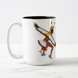 Zwei Adler-Tänzer Zweifarbige Tasse