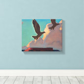 Zwei Adler von Maynard Dixon Leinwanddruck (Insitu (Holzboden))