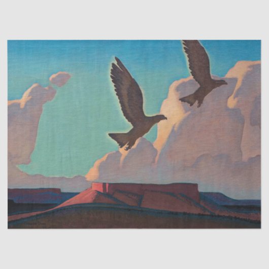 Zwei Adler von Maynard Dixon Seidenpapier (Vorderseite)