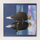 Zwei Adles und Personalisierte Textvorlage Puzzle (Horizontal)