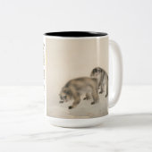 Zwei Affen Japanisch malen Chinesisch Neujahr Zweifarbige Tasse (VorderseiteRechts)